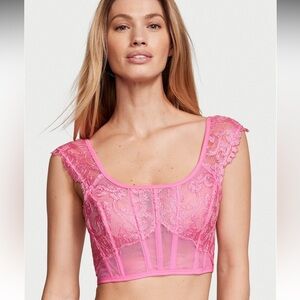 NWT Victoria's Secret dream angels Boho Floral Embroidery Corset Top size SDD